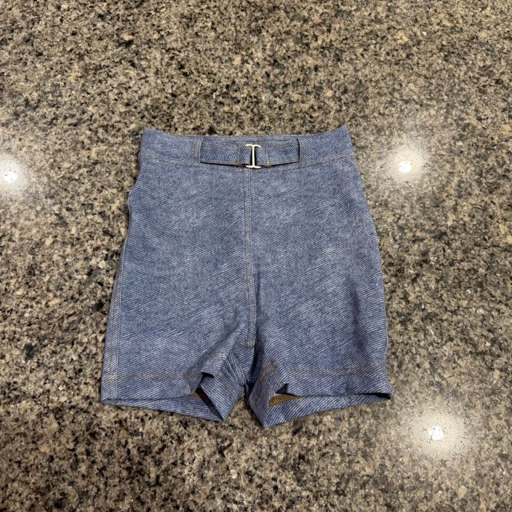 Lululemon Everlux Denim-Print Short 3 Stone Twill Light Blue Multi Size 2